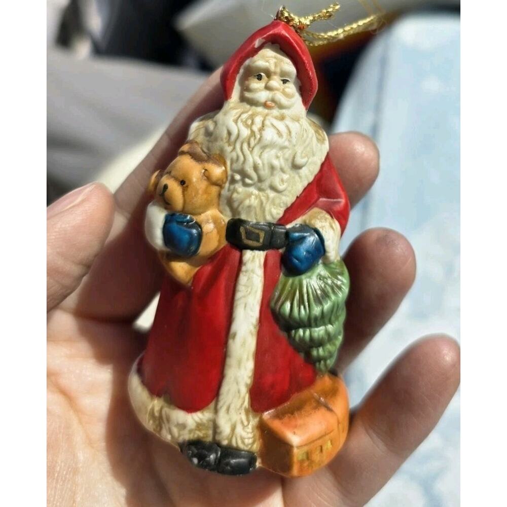Old World Lead Red Santa Clause Figure Ornaments Vintage 1800 Style Rare